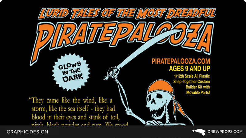 Glow-in-the-Dark Skeleton Pirate T-Shirt